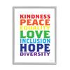 Stupell Industries Kindness Peace Equality Phrases Rainbow Inclusive Terms view 1