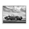 Stupell Industries Vintage Sports Convertible Car Beach Photography Black White view 1