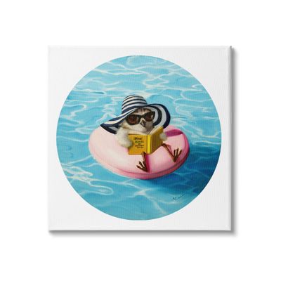 Stupell Industries Bird Reading Book Pool Float Beverly Hills Sun Hat