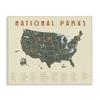 Stupell Industries 'United States National Parks Adventure Map Green Orange', Canvas Art, 20 x 16 Inches, Easy to Hang and Sturdy, Made in USA, by Lil' Rue view 1