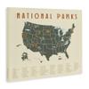 Stupell Industries 'United States National Parks Adventure Map Green Orange', Canvas Art, 20 x 16 Inches, Easy to Hang and Sturdy, Made in USA, by Lil' Rue view 2