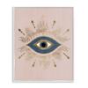 Stupell Industries Evil Eye Glam Boho Pattern Bold Blue Pink, Designed by Grace Popp White Framed Wall Art, 16 x 20 view 1