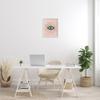 Stupell Industries Evil Eye Glam Boho Pattern Bold Blue Pink, Designed by Grace Popp White Framed Wall Art, 16 x 20 view 2