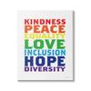 Stupell Industries Kindness Peace Equality Phrases Rainbow Inclusive Terms view 1
