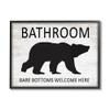 Stupell Industries Bathroom Bare Bottoms Welcome Here Funny Rustic Bear view 1