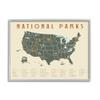 Stupell Industries United States National Parks Adventure Map Green Orange view 1