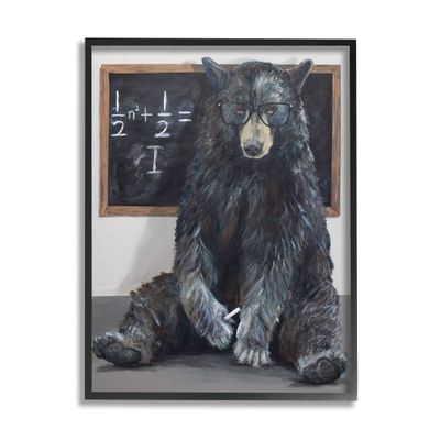 Stupell Industries Forest Bear Teacher Algebra Equation Math School Room
