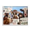 Stupell Industries Protesting Cows Funny Country Farm Cattle Animal Equality view 1