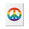 Stupell Industries Rainbow Striped Peace Sign Retro Pride Symbol Happiness view 1