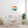Stupell Industries Rainbow Striped Peace Sign Retro Pride Symbol Happiness view 3