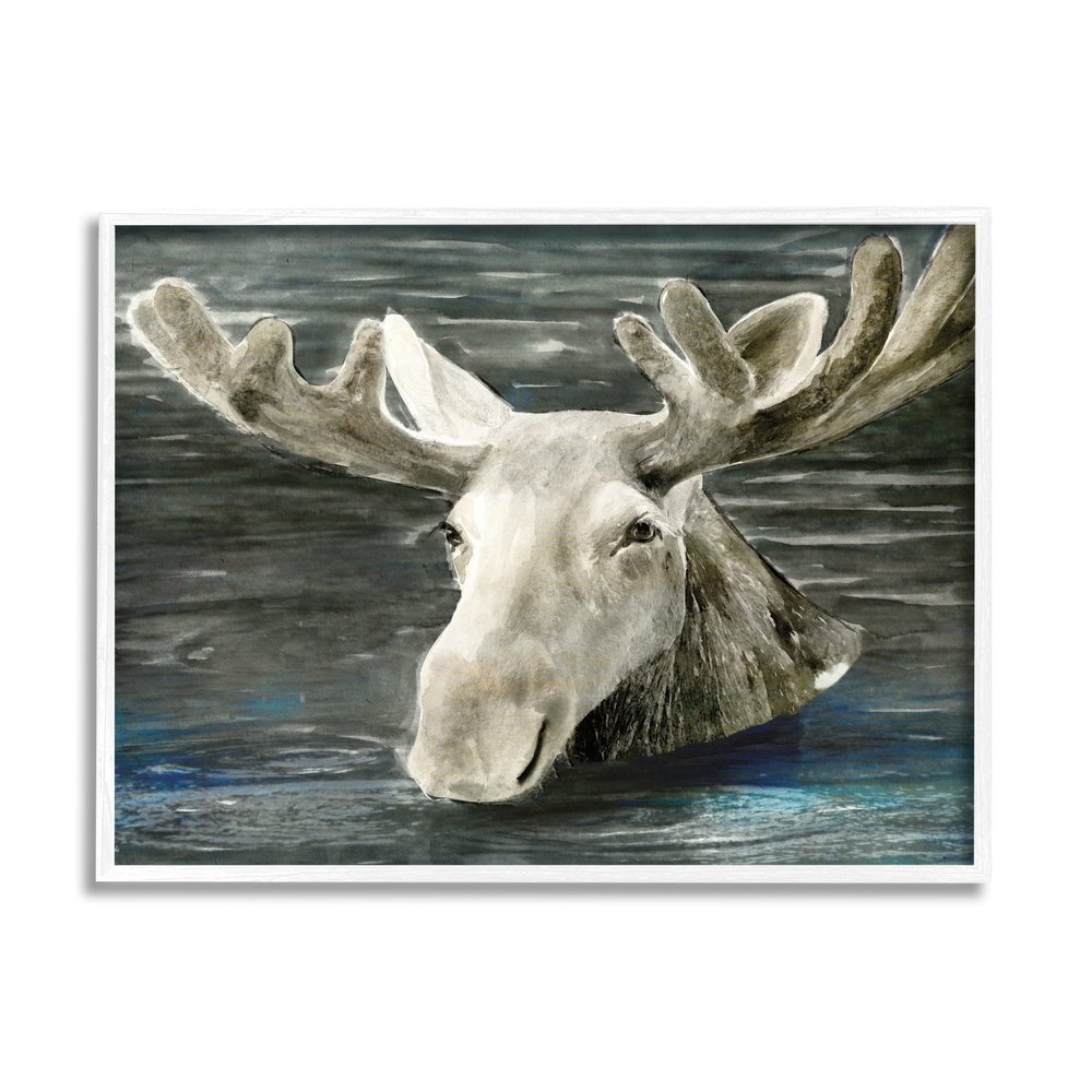 Stupell Industries Modern Zebra Portrait Striped Pattern Safari Animal, Designed by Sophie 6 Gray Framed Wall Art, 16 x 20, White