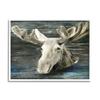 Stupell Industries Modern Zebra Portrait Striped Pattern Safari Animal, Designed by Sophie 6 Gray Framed Wall Art, 16 x 20, White view 1