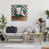 Stupell Industries Hipster Dogs Green Mod Chair Modern Room Interior view 3