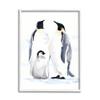 Stupell Industries Winter Penguin Bird Family Soft Watercolor Arctic Animals view 1