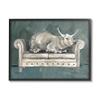 Stupell Industries Country Longhorn Cattle Resting Couch Green Gray view 1