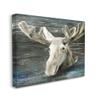 Stupell Industries Swimming Moose Rustic Forest Animal Portrait Lake Water, Designed by Stellar Design Studio White Framed Wall Art, 20 x 16 view 2