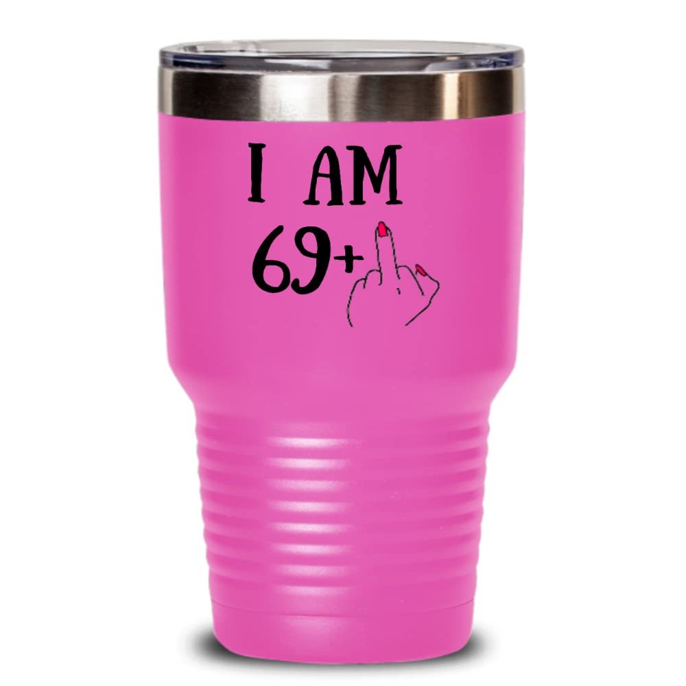 70th Birthday Gifts For Women Tumbler 70th Decorations Happy 70th Birthday Turning 70 Inappropriate Rude Middle Finger Gesture 70th Birthday Funny 70t