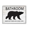 Stupell Industries Bathroom Bare Bottoms Welcome Here Funny Rustic Bear view 1