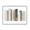 Stupell Industries Horizontal Fashion Book Stack Glam Grey Gold White view 1