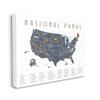 Stupell Industries National Parks United States Adventure Map Blue White view 2