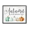Stupell Industries Autumn's My Favorite Color Phrase Green Orange Pumpkins view 1