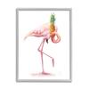 Stupell Industries Tropical Pineapple Pink Flamingo Bird Funny Fruit Animal view 1
