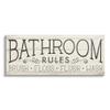 Stupell Industries Bathroom Rules Rustic Sign Brush Floss Flush Wash view 1