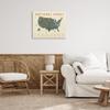 Stupell Industries 'United States National Parks Adventure Map Green Orange', Canvas Art, 30 x 24 Inches, Easy to Hang and Sturdy, Made in USA, by Lil' Rue view 3