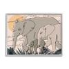 Stupell Industries Elephant Family March Safari Sun Sky Abstract Linework view 1