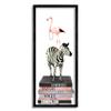 Stupell Industries Fashion Flamingo Zebra Glam Book Stack Pearls view 1