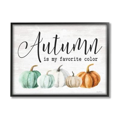 Stupell Industries Autumn's My Favorite Color Phrase Green Orange Pumpkins