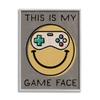 Stupell Industries My Game Face Phrase Yellow Smiley Retro Controller view 1
