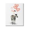 Stupell Industries Flamingo Zebra Animal Stack Pink Heart Shape Balloons view 1