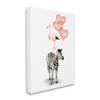 Stupell Industries Flamingo Zebra Animal Stack Pink Heart Shape Balloons view 2