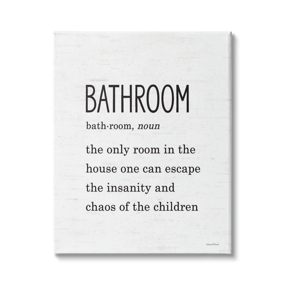Stupell Industries Bathroom Family Definition Funny Escape Chaos of Children