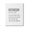 Stupell Industries Bathroom Family Definition Funny Escape Chaos of Children view 1