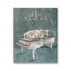 Stupell Industries Cow Resting on Piano Fancy Chandelier Green Gray view 1