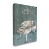 Stupell Industries Cow Resting on Piano Fancy Chandelier Green Gray view 2