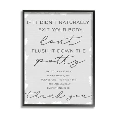 Stupell Industries Didn't Naturally Exit Body Don't Flush Potty Phrase