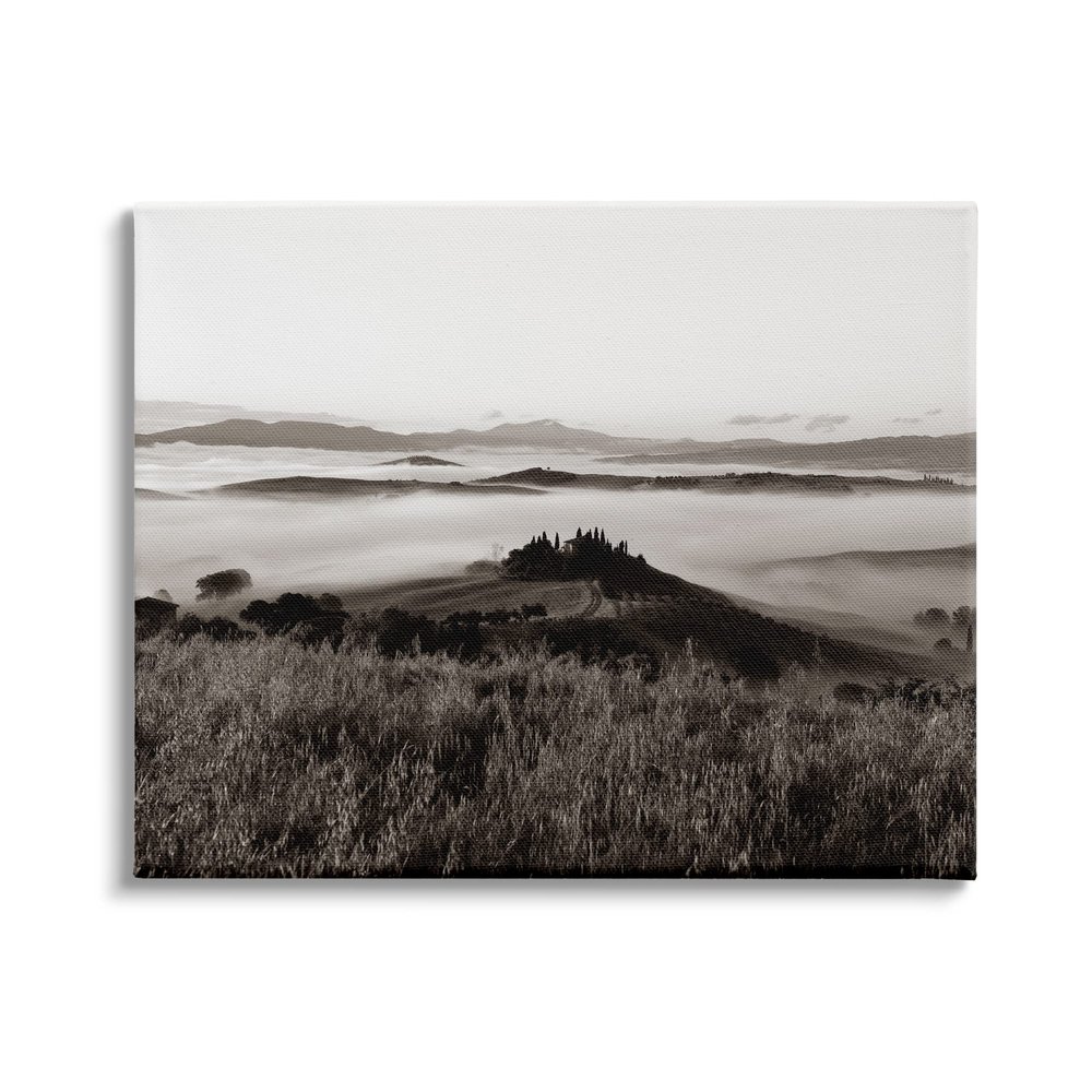 Stupell Industries Misty Vineyard Mountain Landscape Countryside Field Photography Canvas Wall Art, Design by Nancy Crowell
