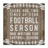 Stupell Industries Time of Year Football Season Rustic Sports Phrase, Designed by CAD Designs Canvas Wall Art, 24 x 24, White view 1