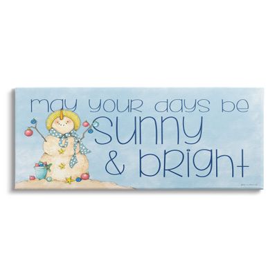 Stupell Industries Days Sunny and Bright Beach Sand Winter Snowman