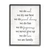 Stupell Industries We Do Second Chances We are Family Phrase view 1