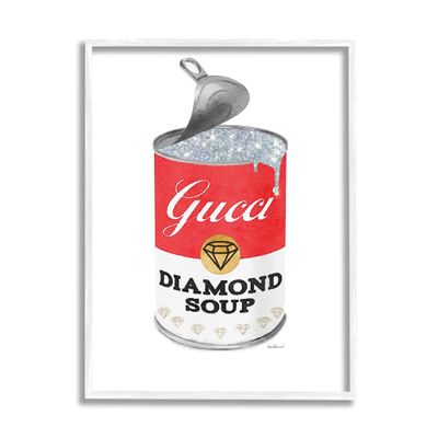 Stupell Industries Glam Pop Red Soup Can Open Lid Fashion