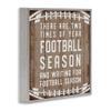 Stupell Industries Time of Year Football Season Rustic Sports Phrase, Designed by CAD Designs Gray Framed Wall Art, 12 x 12, White view 3