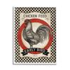 Stupell Industries Vintage Farmhouse Chicken Feed Advertisement Rooster Checkered Pattern view 1