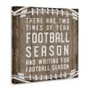 Stupell Industries Time of Year Football Season Rustic Sports Phrase, Designed by CAD Designs Canvas Wall Art, 17 x 17, White view 3