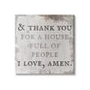 Stupell Industries House Full of People Amen Phrase Rustic Family view 1
