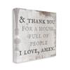 Stupell Industries House Full of People Amen Phrase Rustic Family view 2