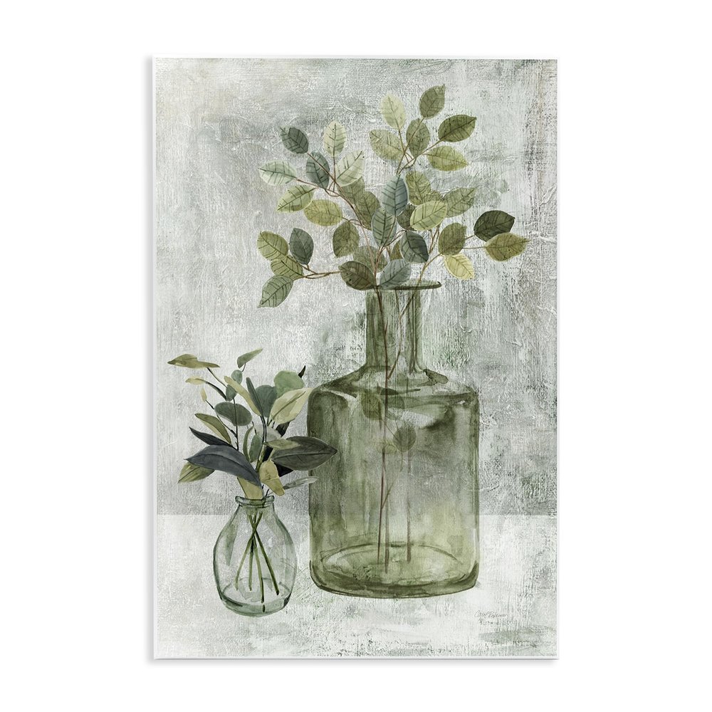 Stupell Industries 'Herbal Plants with Green Leaves', Wall Plaque Art, 10 x 15 Inches, Easy to Hang and Sturdy, Made in USA, by Carol Robinson